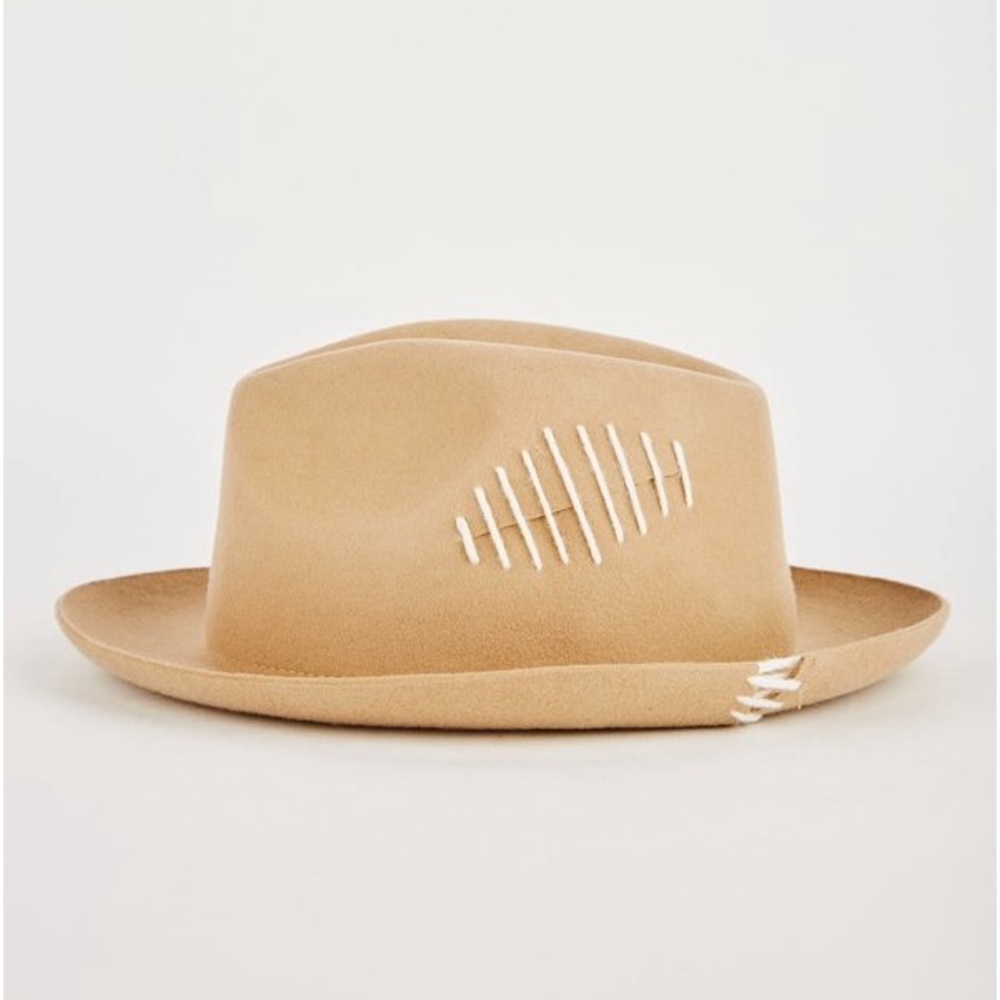 DON PARIS LEON SCARCITY WOOL MEN‎ HAT FEDORA COLOR: BEIGE